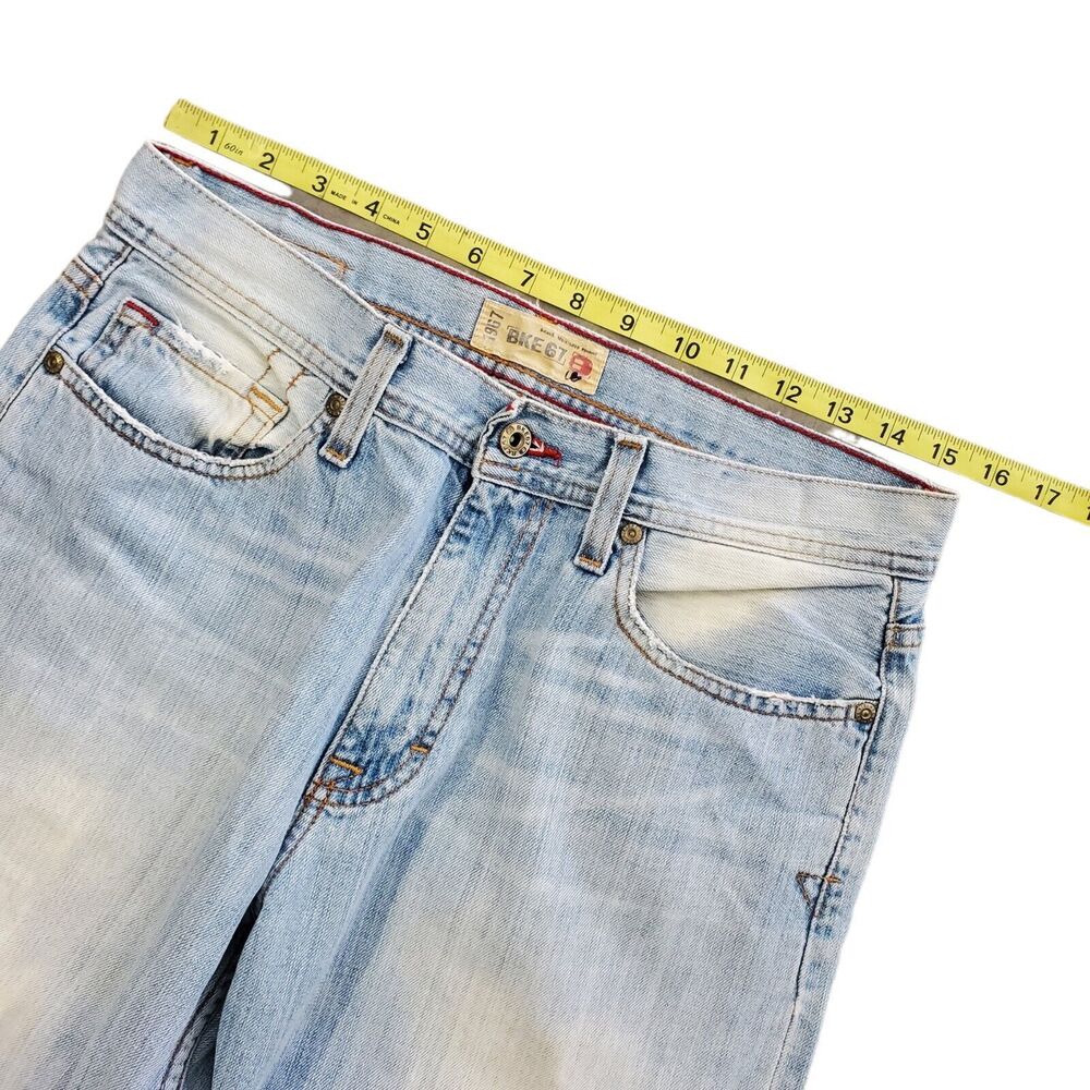 BKE 67 Jeans AUSTIN Mens 32 Lite Blue Short Casual Stone Regular Denim Outdoor - Picture 2 of 8
